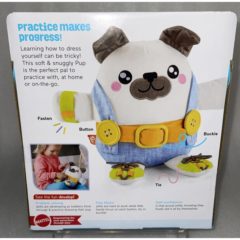 Fisher-Price Fp Pets Learn-To-Dress Pup Preschool Fine Motor Toy For Ages 2+ NEW